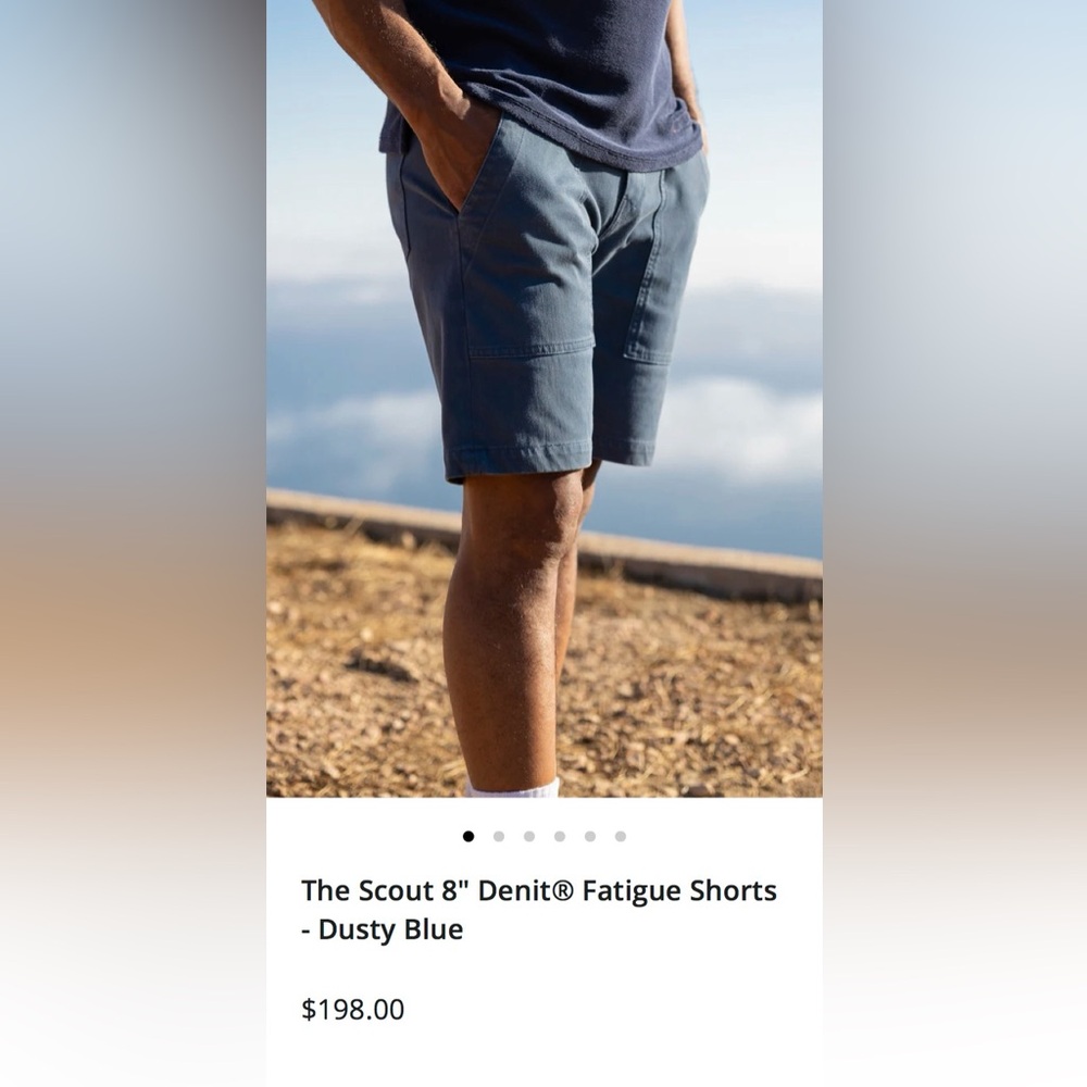 The Scout 8" Denit® Fatigue Shorts - Dusty Blue